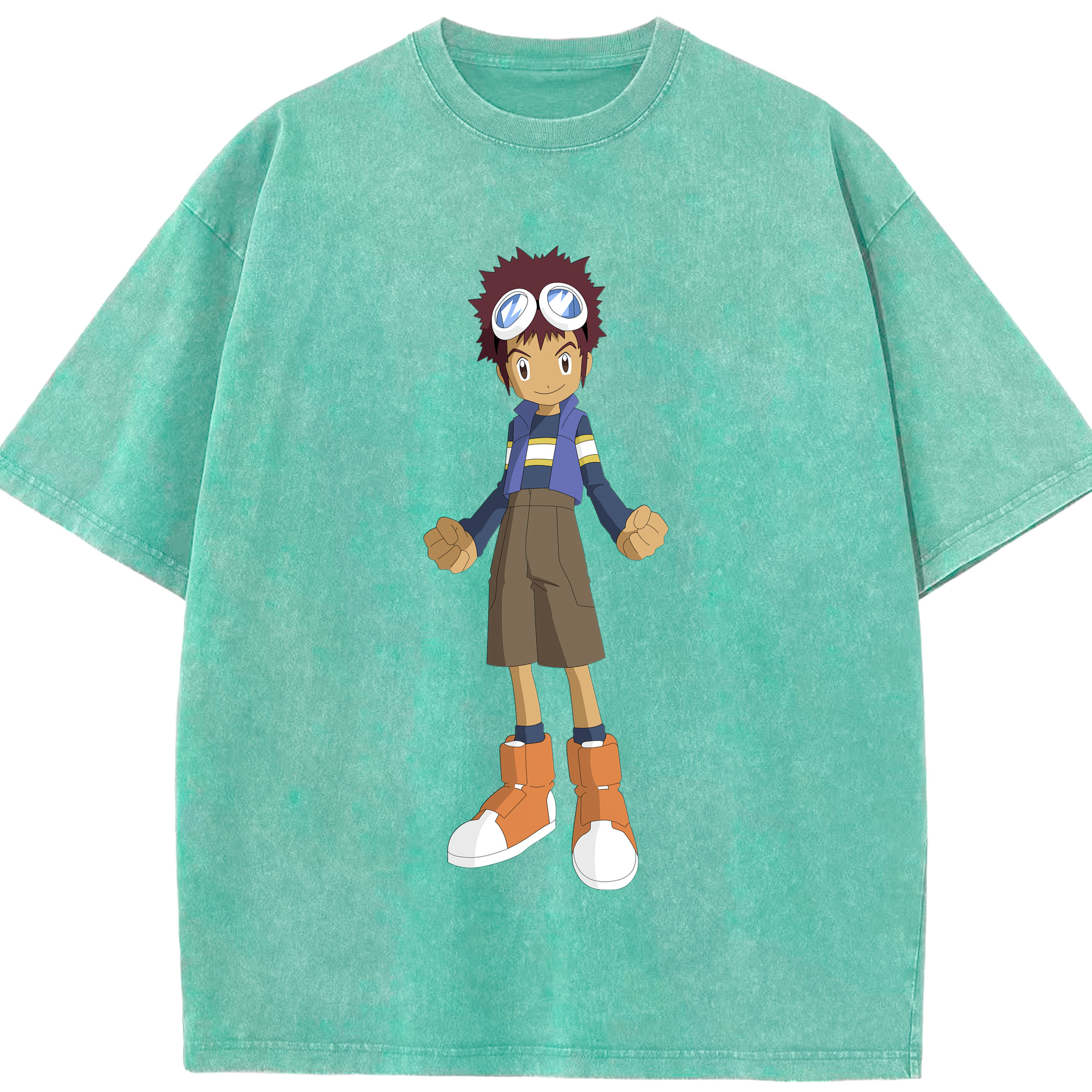 （画像用） Digimon デジタルモンスター/デジモン 綿100% ヴィンテージ風 半袖Tシャツ（フロントプリント）